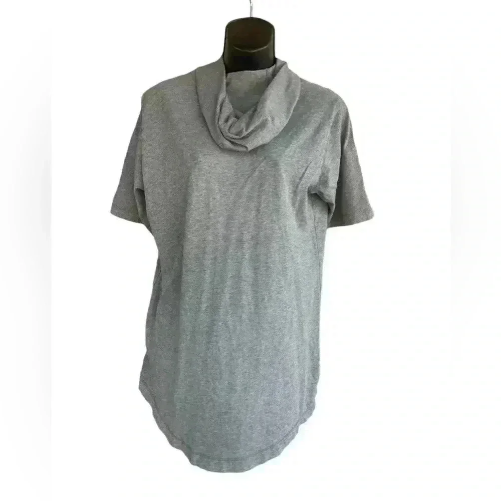 Air Jordan Men's Shirt Size small  Gray Short Sleeved Signature Logoman Hooded